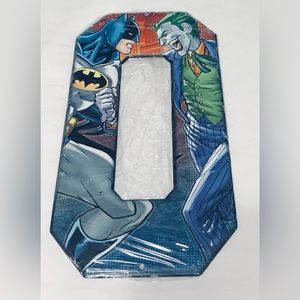 Batman boy’s O  initial wall decoration blue.Size 5X10in